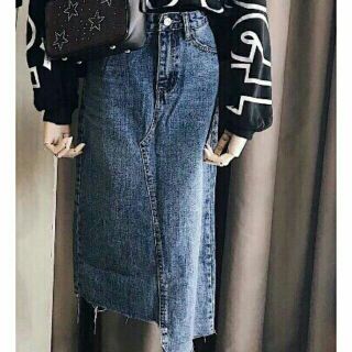 ✳VMH1230017 CHÂN VÁY JEANS LỆCH✳