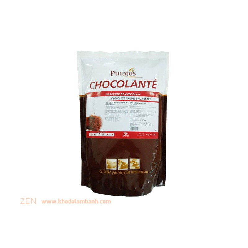 Bột socola không đường Puratos nguyên gói 1kg