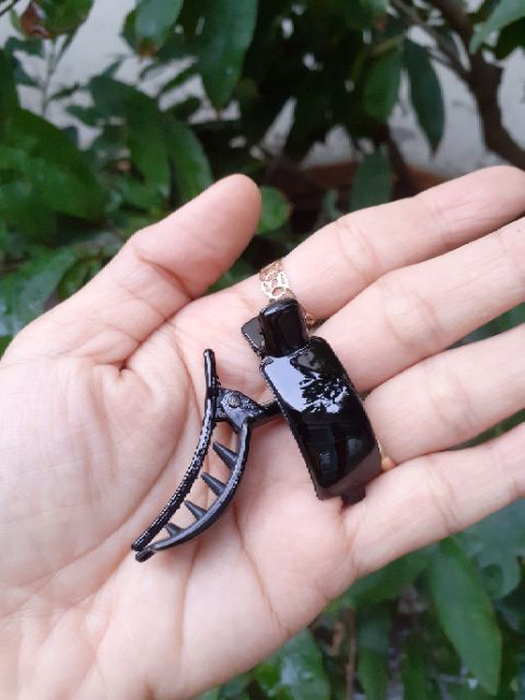 Kẹp mỏ vịt nhựa màu đen 4cm