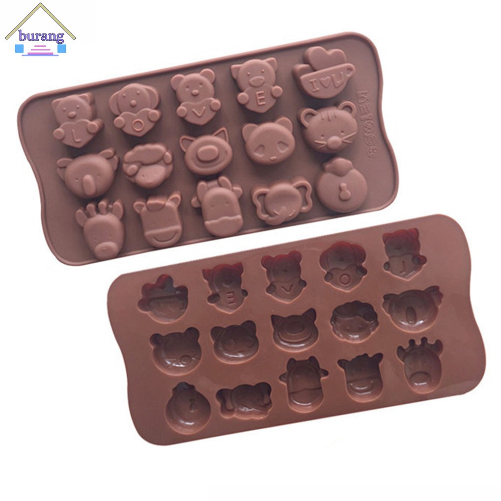 Khuôn silicone họa tiết động vật dễ thương dùng làm socola/bánh kẹo