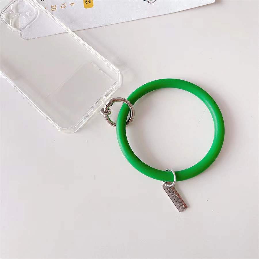 Móc Tròn Treo Điện Thoại Bằng Silicon Mềm Thiết Kế Nhiều Màu