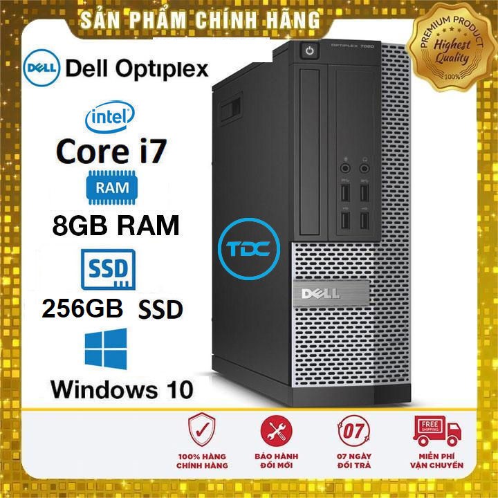 Máy tính đồng bộ Dell Optiplex 3020/7020 SFF Core i7 - i5 - i3 / Ram 8Gb/ SSD 256GB. Quà Tặng