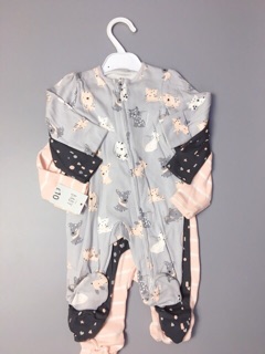 Set 3sp body sleep bé gái 6-9mth
