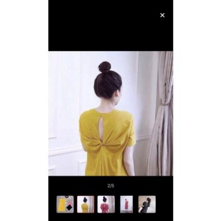 Đầm Suông , Váy Suông Xoắn lưng. thiết kế trẻ trung Xinh xắn