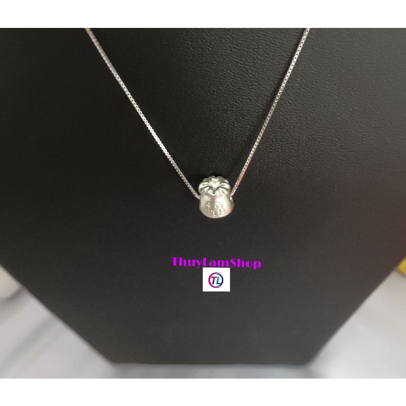 Vòng cổ dây chuyền bạc 925 chum túi tiền tài lộc vĩnh viễn bảo hành