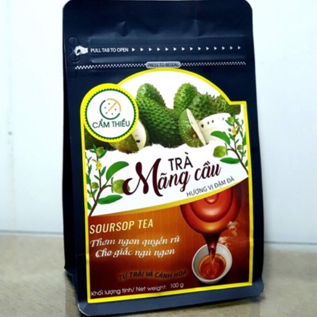 Trà mãng cầu Cẩm Thiều 100g, hương vị đậm đà, sản phẩm OCOP 4 sao cấp tỉnh