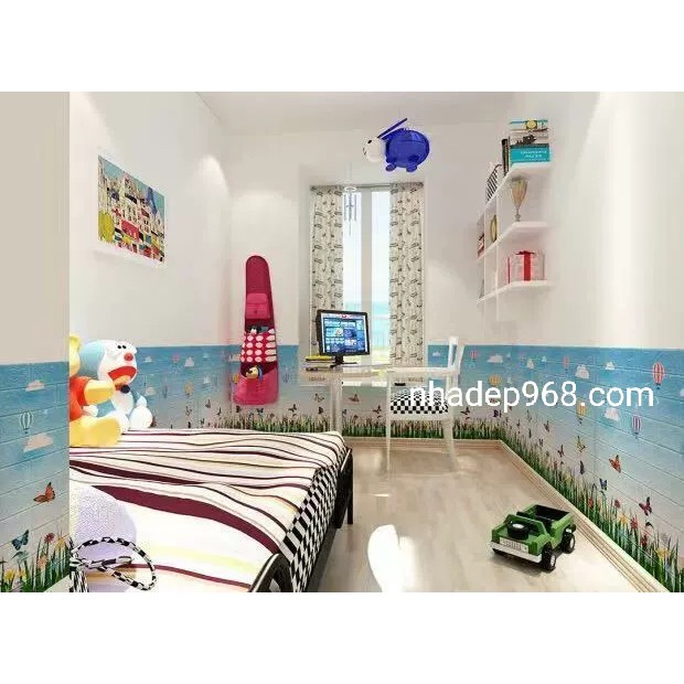 Xốp dán tường hoạt hình trẻ em ngộ nghĩnh, đáng yêu KT 70x77