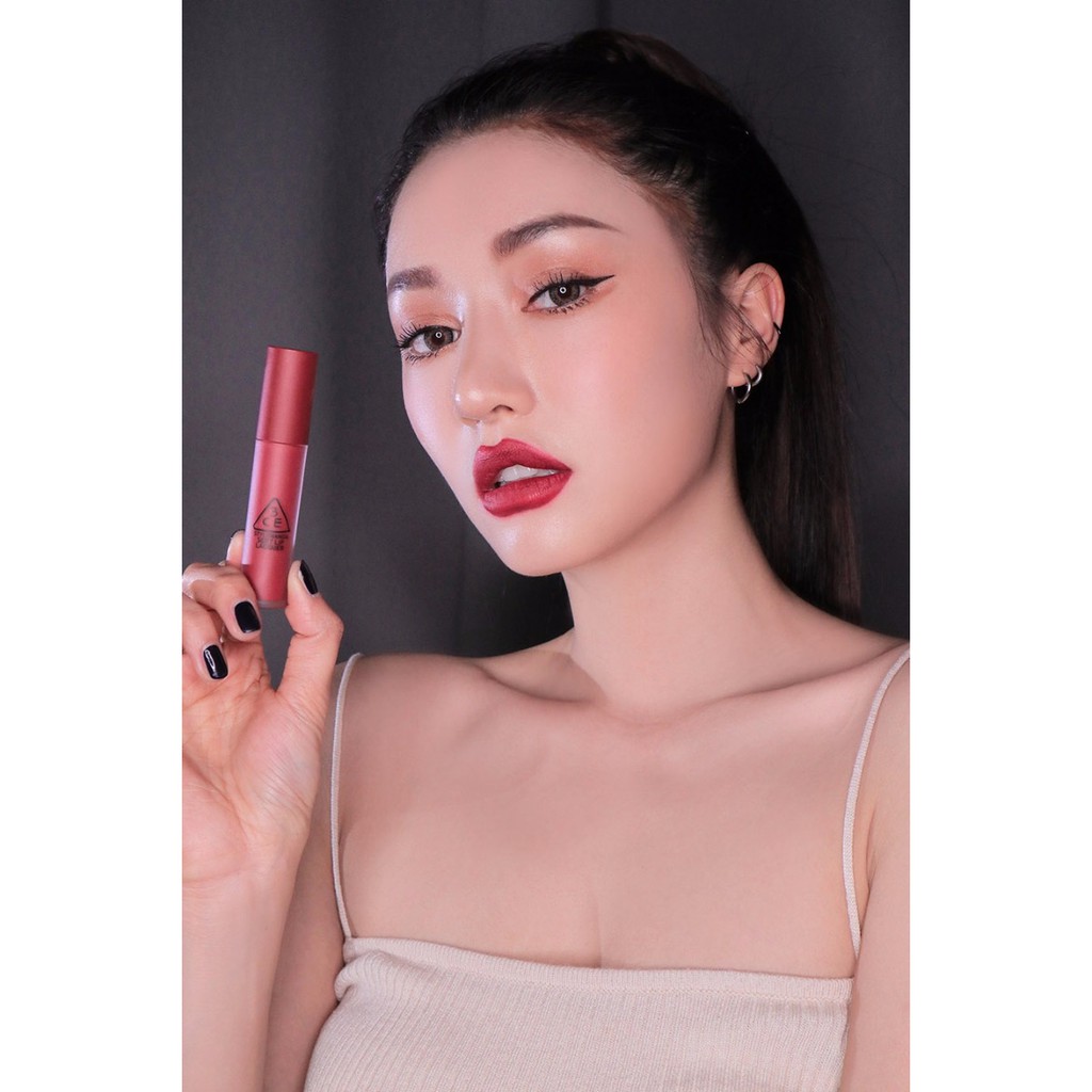 Son Kem Lì 3CE Soft Lip Lacquer #Perk Up - Tone Đỏ Hồng Trầm