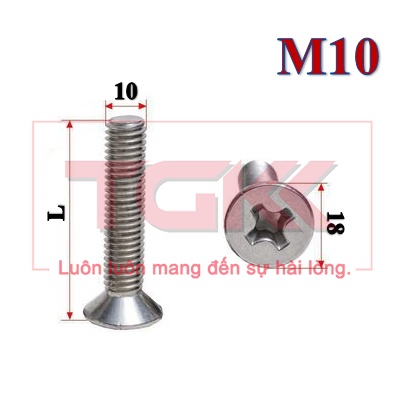 Bulong đầu bằng inox 201 M10