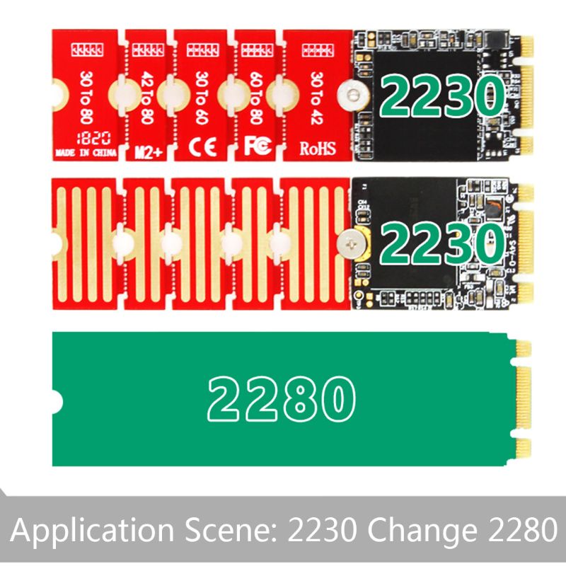 Mô đun chuyển đổi mở rộng M2 M2PLUS NGFF NVME M.2 sang 2230 2242 2260 2280 M2 NVME NGFF M.2 U.2 M3 M.3 SSD
