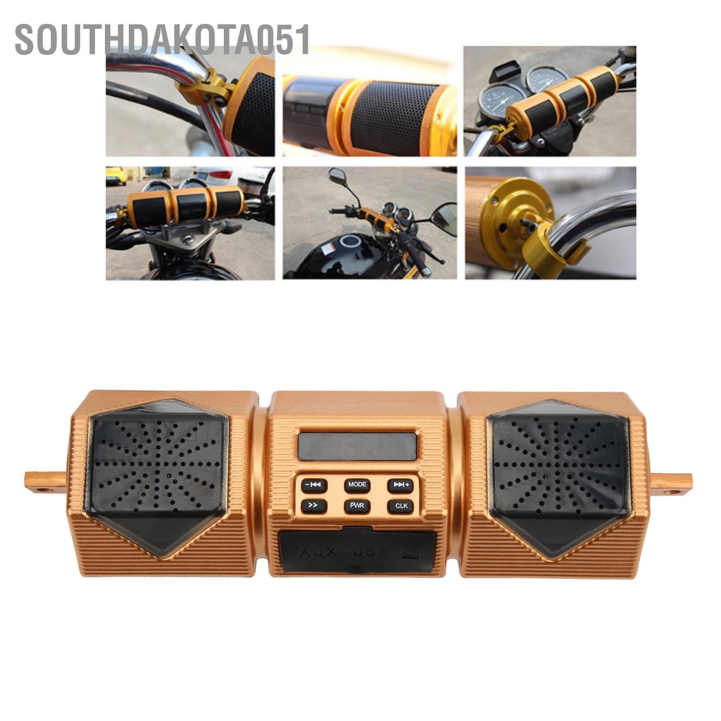 [Hàng Sẵn] Loa bluetooth đa năng gắn tay lái xe máy nghe nhạc MP3 chống nước IP54【Southdakota051】