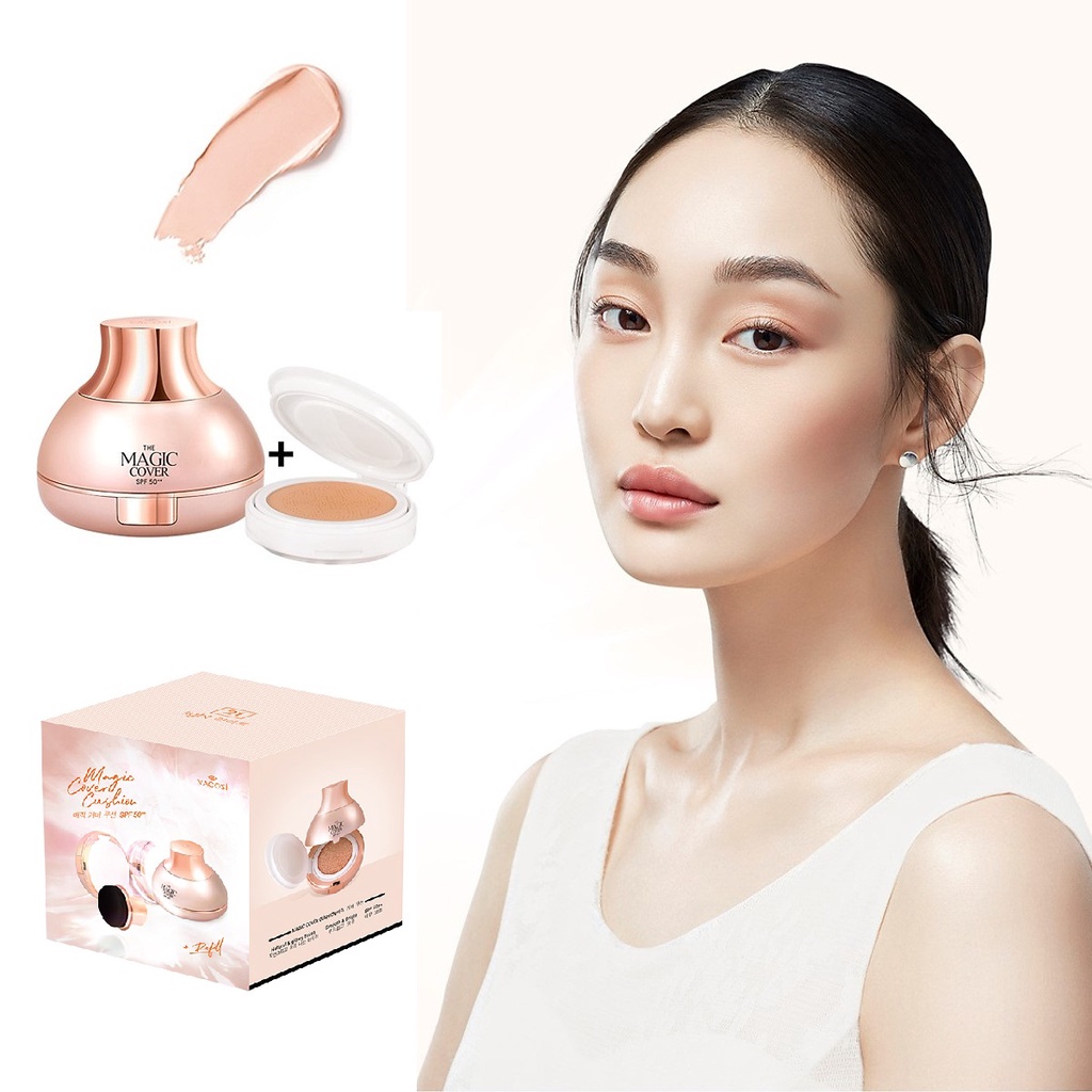 [Tặng kèm 1 lõi + 1 Son Dưỡng Môi] Phấn Nước Kiềm Dầu, Che Khuyết Điểm Vacosi Magic Cover Cushion SPF50++ 13 g