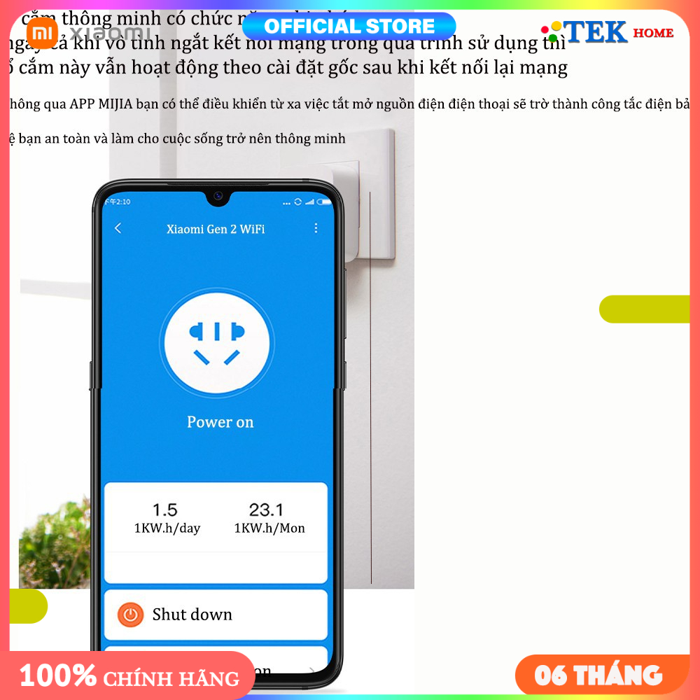 Ổ cắm thông minh điều khiển qua Xiaomi Mijia Gen 2 Gosund CP1 Wifi Bluetooth điều khiển từ xa smart home tự động - TekHo