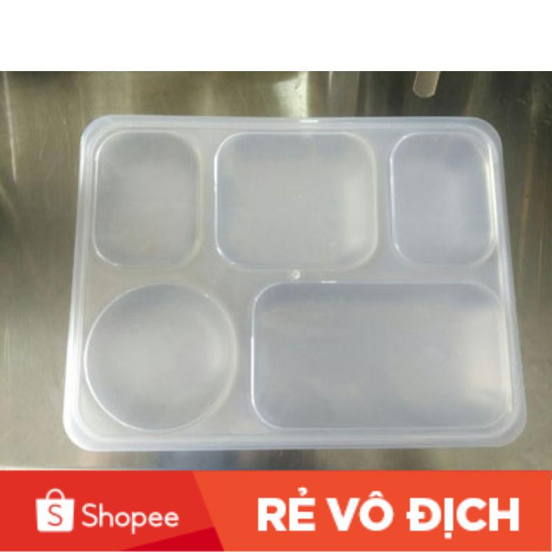 [Rẻ vô địch] Inox 304 Khay cơm inox 5 ngăn sâu lòng nông lòng kiểu Hàn Quốc khay chia cơm đựng cơm quán ăn công nhân hs