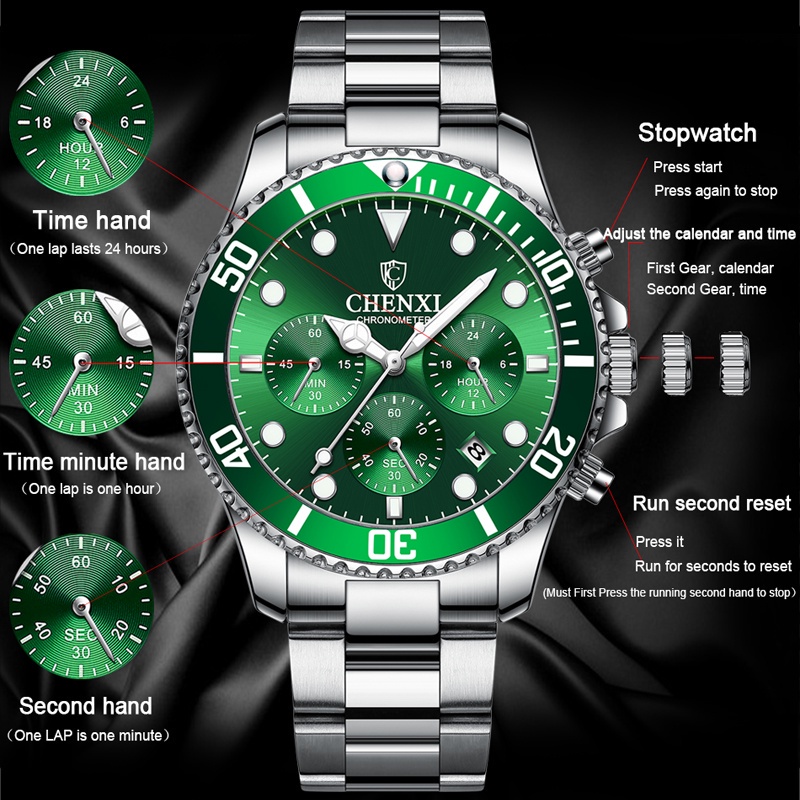 Đồng Hồ Đeo Tay Chexi Chống Thấm Nước Phong Cách Doanh Nhân Sang Trọng Cho Nam