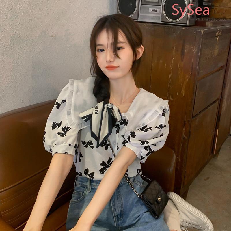 Áo ngắn tay dáng ôm phối nơ thời trang mùa hè dành cho nữ