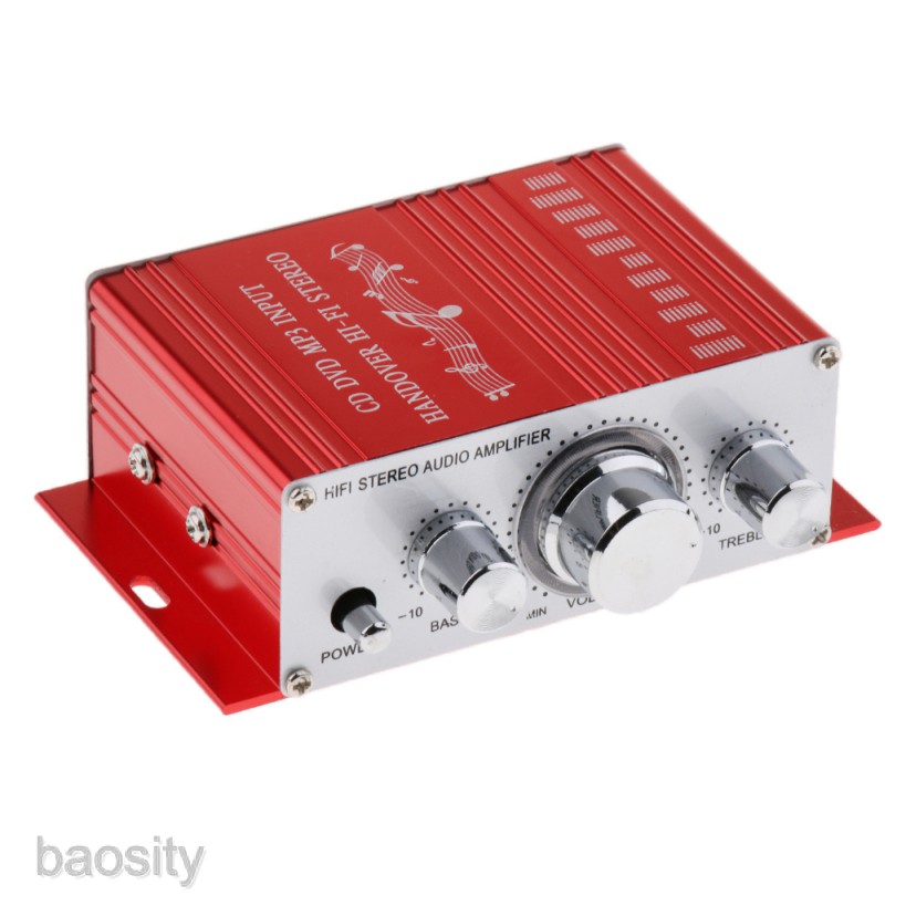 Bộ Khuếch Đại Âm Thanh Hi-Fi Mini MP3 20W 12V Cho Xe Hơi / Nhà Cửa