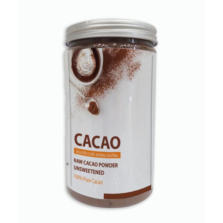 Bột Cacao Nguyên chất Không đường - Hũ 440gr - Hỗ trợ đẹp da, giữ dáng | Authentique Cacao