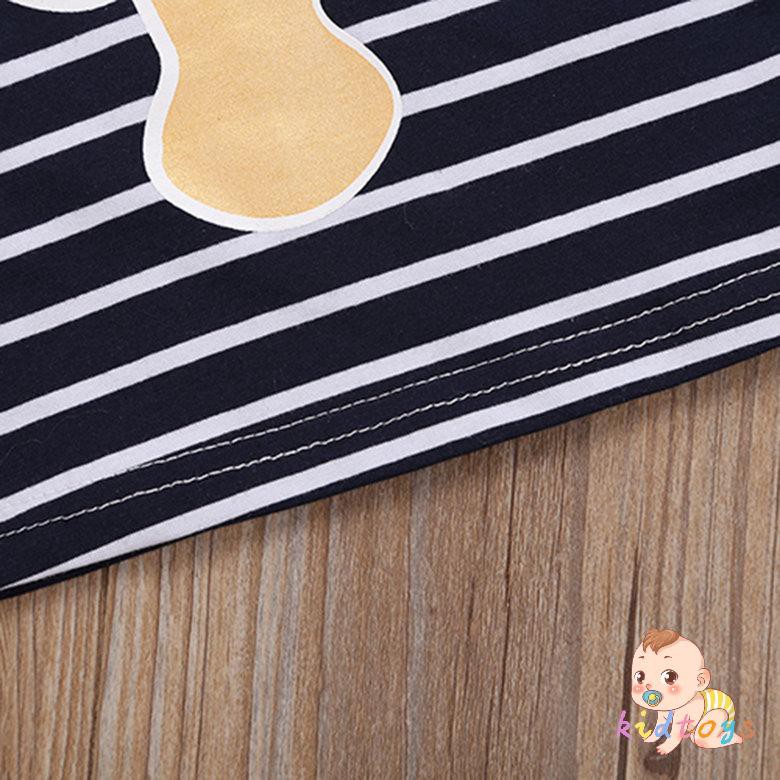 Bộ 3 Món: Áo Cotton Dài Tay + Quần Dài + Mũ Dễ Thương Cho Bé