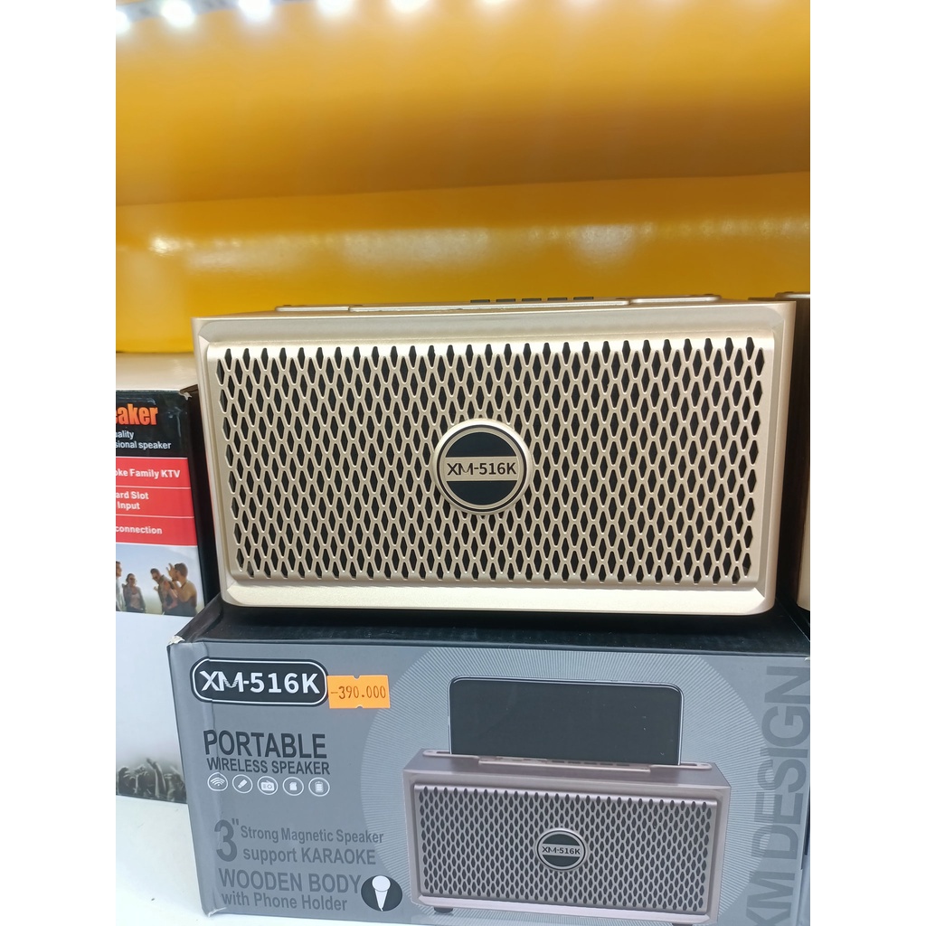Loa Bluetooth XM 516K. Siêu Phẩm Vỏ Gỗ Tinh Tế, Âm Thanh Stereo Kép Trầm Ấm, Dễ Dàng Sử Dụng. Bảo Hành 12 Tháng