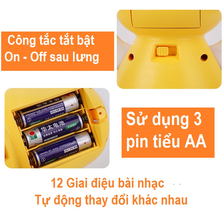 Đồ Chơi Chú Vịt Nhảy Múa Phát Nhạc Có Đèn [ CHÍNH HÃNG DANCE DUCK]