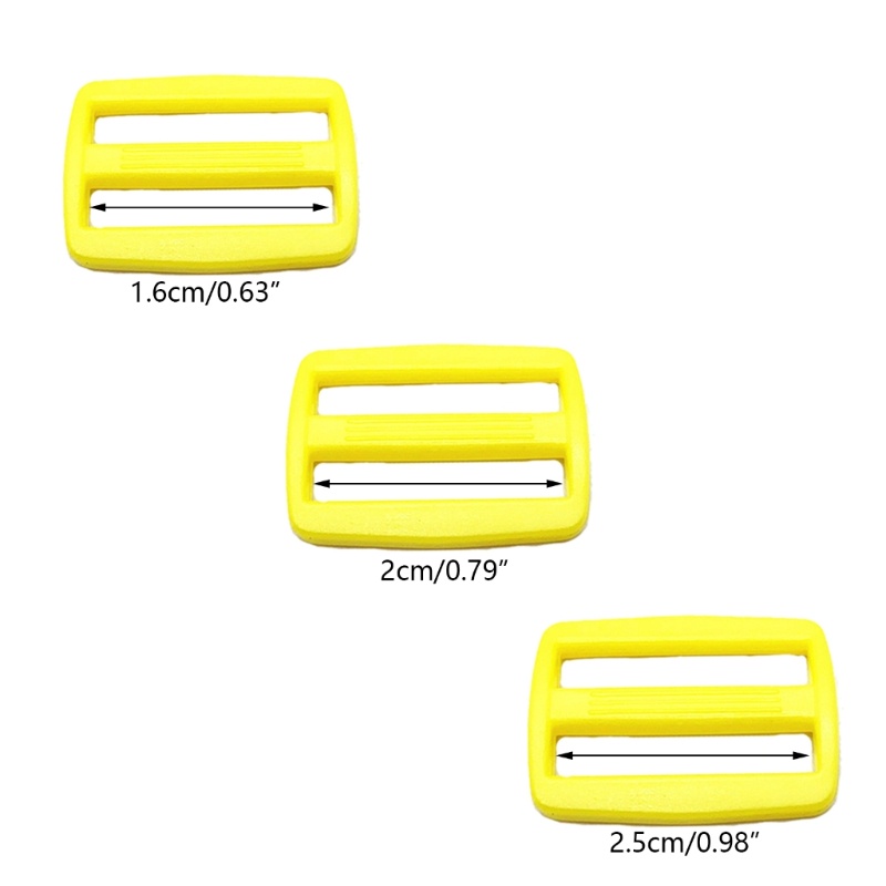 Set 10 Khóa Trượt Ba Phần Bằng Nhựa Có Thể Điều Chỉnh Cho Ba Lô Túi Xách Pa