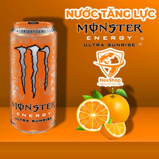 Nước Tăng Lực Không Đường Monster Sunrise Ultra Vị Cam Tươi - 473ml Mỹ