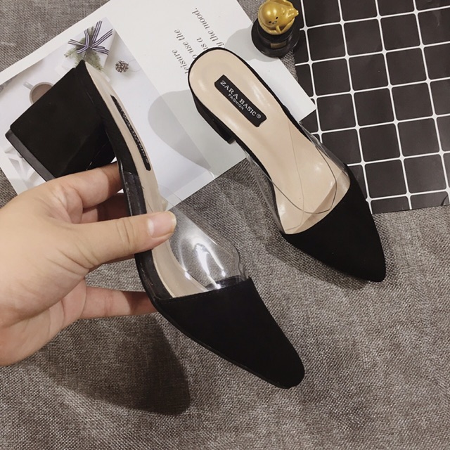 [Free ship 50k][KHO SỈ VNXK] GIÀY SỤC ZRA PHỐI TRONG ZRA CAO CẤP LOẠI 1 GÓT 5p gót vuông DỄ ĐI