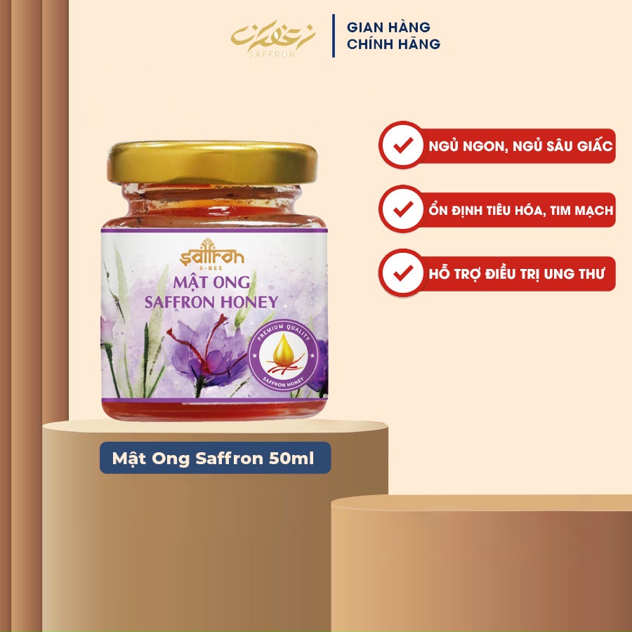 Mật ong Saffron Nhụy Hoa Nghệ Tây 50ml lọ thương hiệu SAFFRON VIETNAM