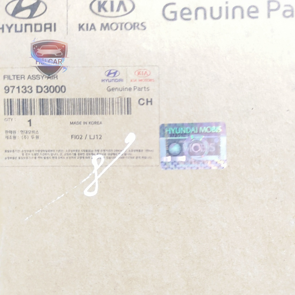 LỌC GIÓ ĐIỀU HÒA Accent Santafe  Tucson, Kona CHÍNH HÃNG 97133D3000