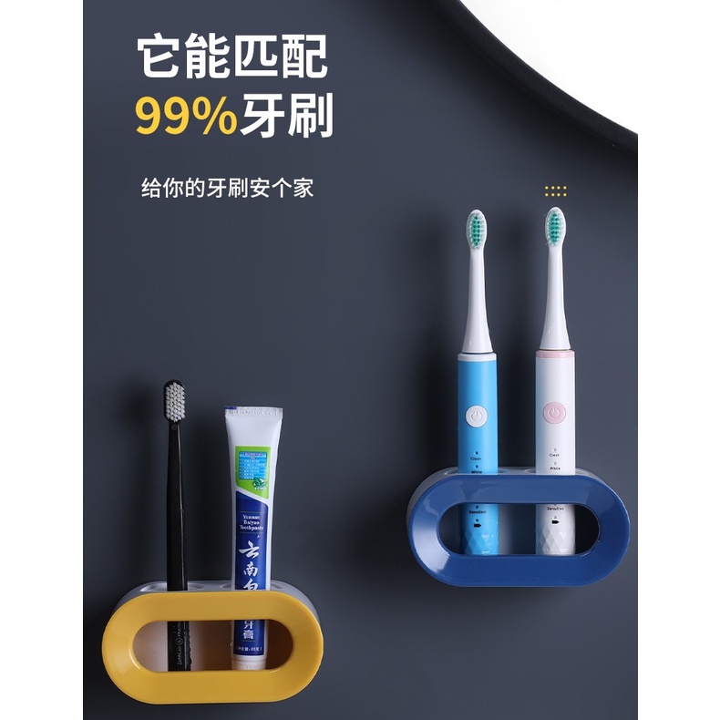 Giá đỡ bàn chải đánh răng điện hai lỗ không khoan tường