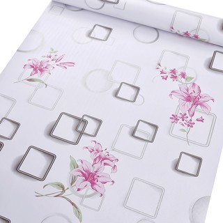 10m Giấy dán tường Hoa ly hồng [Mua3giam5k] - 10m Decal dán tường hoa ly hồng có keo sẵn siêu HOT