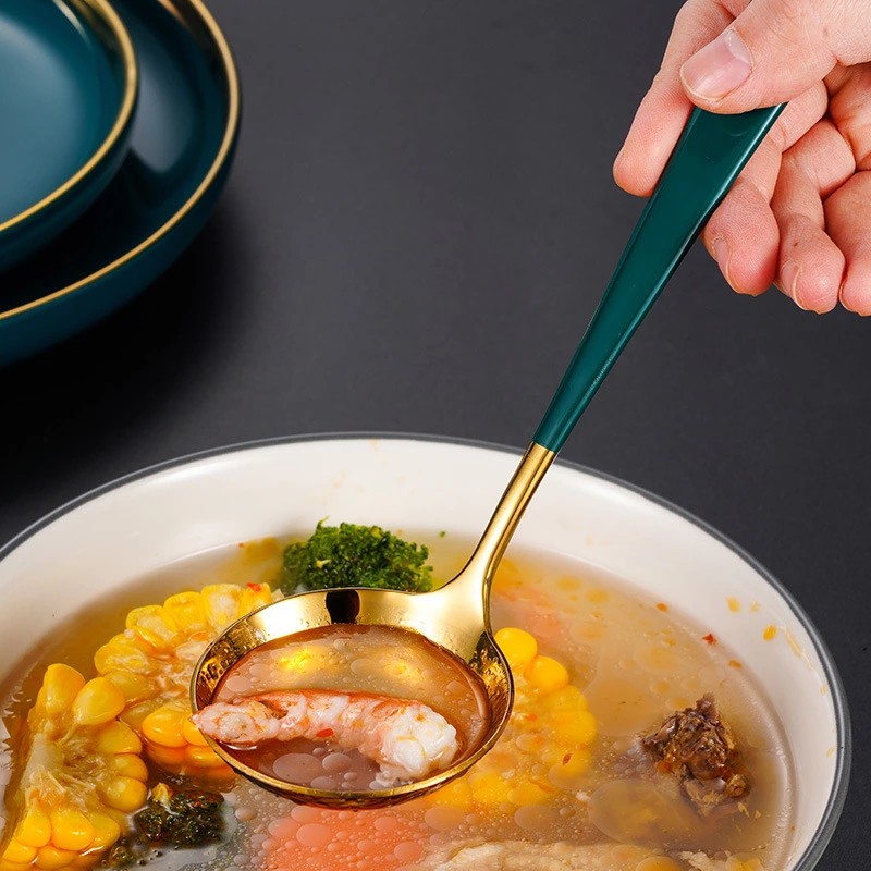 Muỗng Múc Canh Bằng Thép Không Gỉ 304 Nhiều Màu Sắc