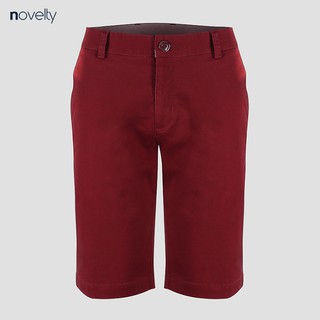 Quần short khaki nam Novelty 0Ply trơn màu đỏ đô NSKMMDMCSR1800780