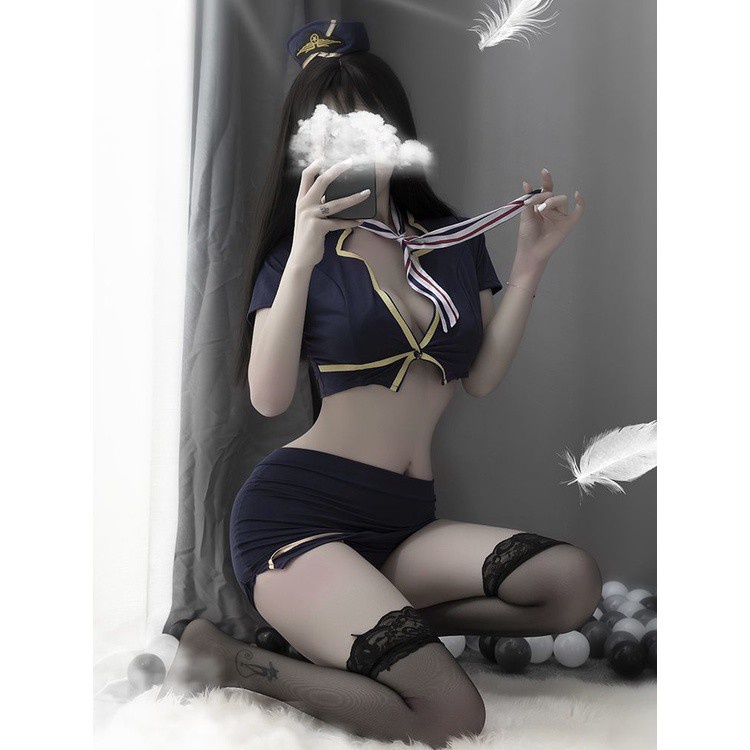 Bộ Đồ Ngủ Hóa Trang Tiếp Viên Hàng Không Quyến Rũ Cho Nữ | BigBuy360 - bigbuy360.vn