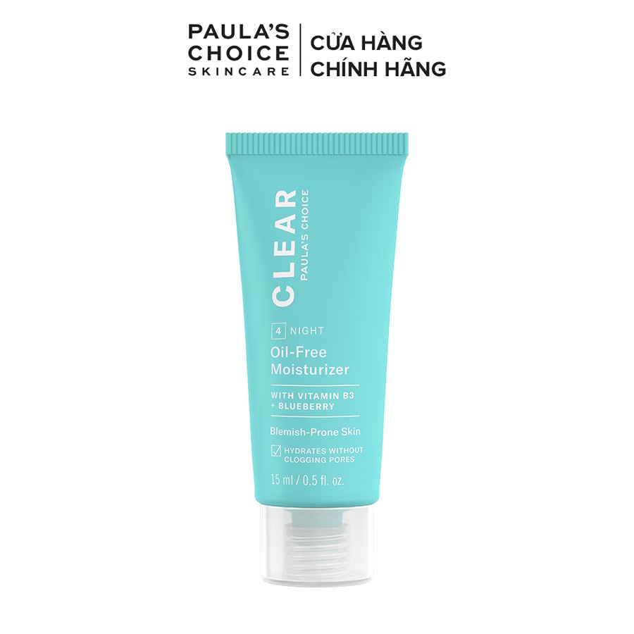 Kem Dưỡng ẩm dịu nhẹ không chứa dầu dành cho da mụn Paula's Choice Clear Oil -Free Moisturizer 15ml Mã: 3807