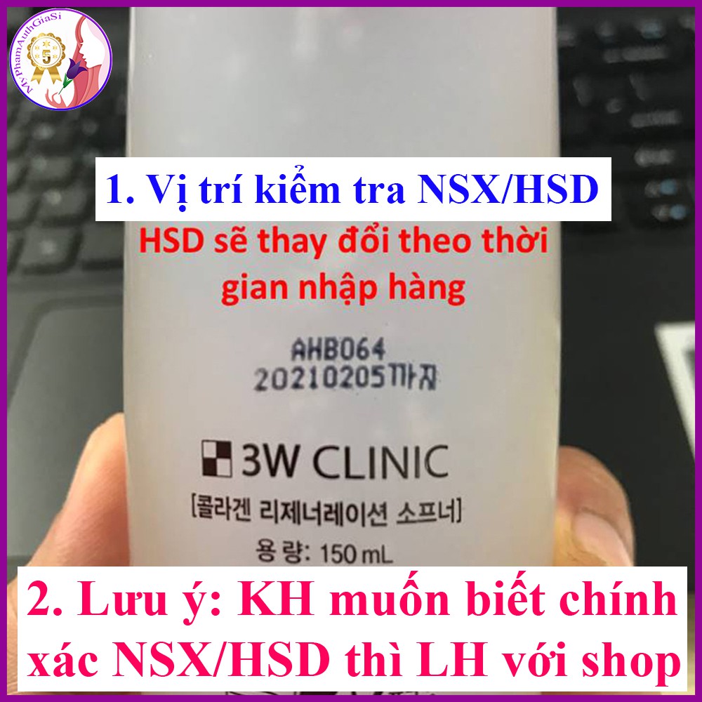 Nước hoa hồng 3W Clinic Collagen chống lão hóa cân bằng độ ẩm 150ml Hàn Quốc (hộp đỏ) | BigBuy360 - bigbuy360.vn