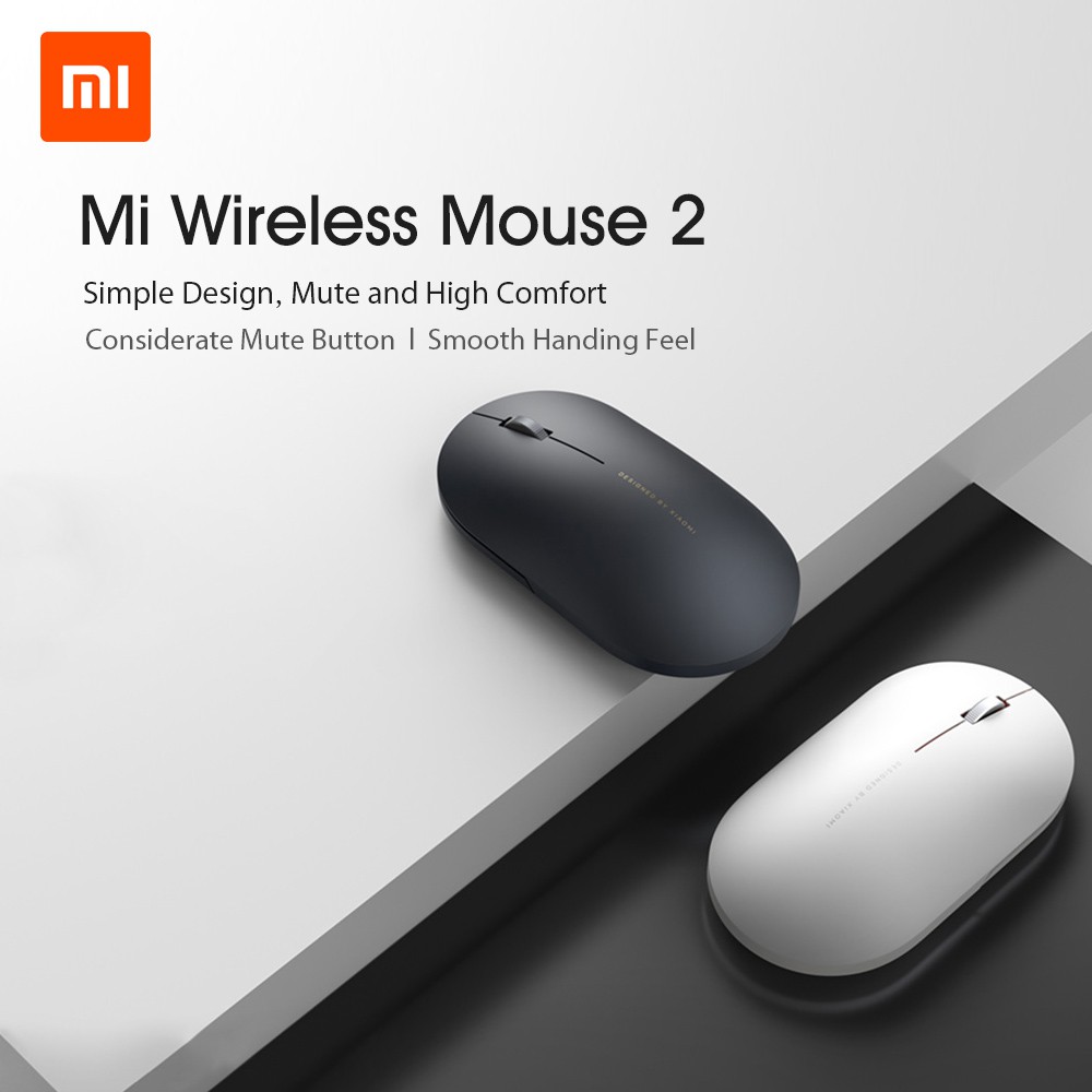 💙Ecmall💙 Xiaomi Mi Wireless Mouse 2 2.4Ghz 1000dpi Portable Mouse For Macbook OS X 10.8 Windows 7 8 10 Laptop Computer