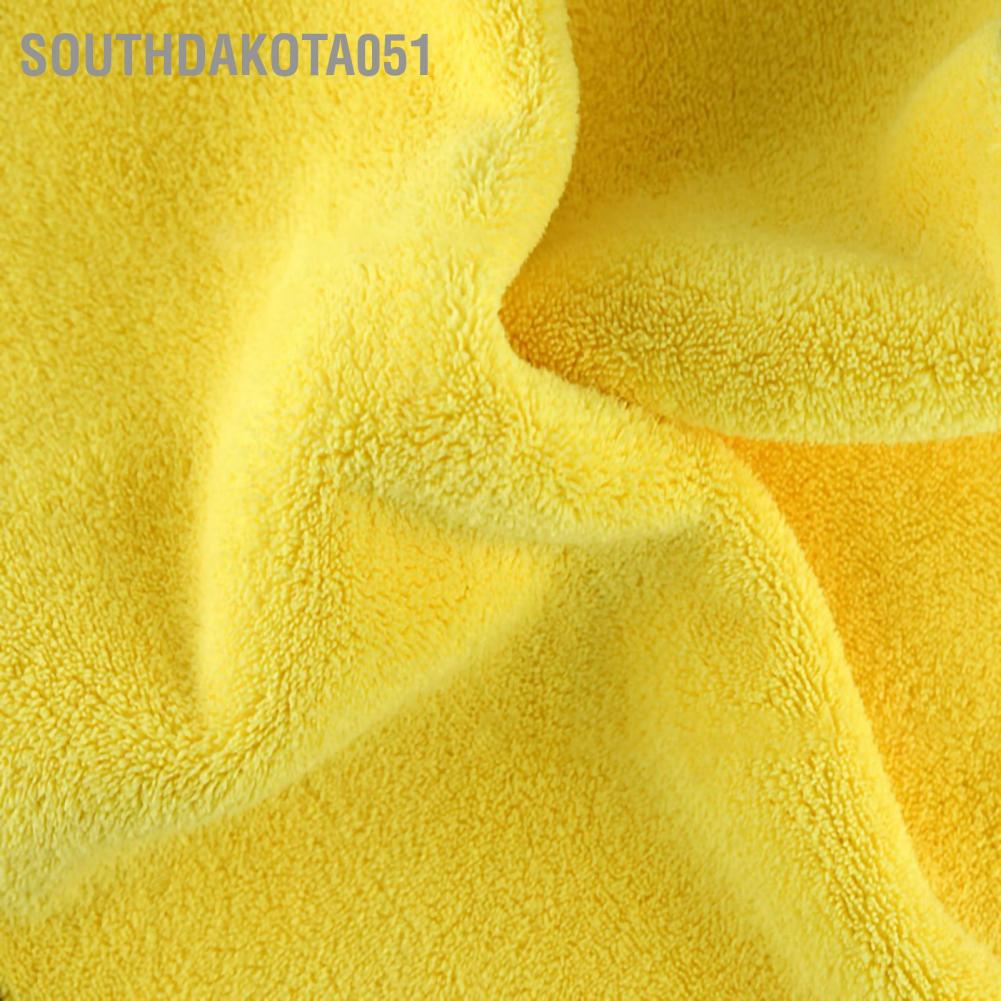 Southdakota051 Grayish Yellow Double Sided Car Washing Towel Water Absorption Cleaning Cloth Professional Thicken Drying