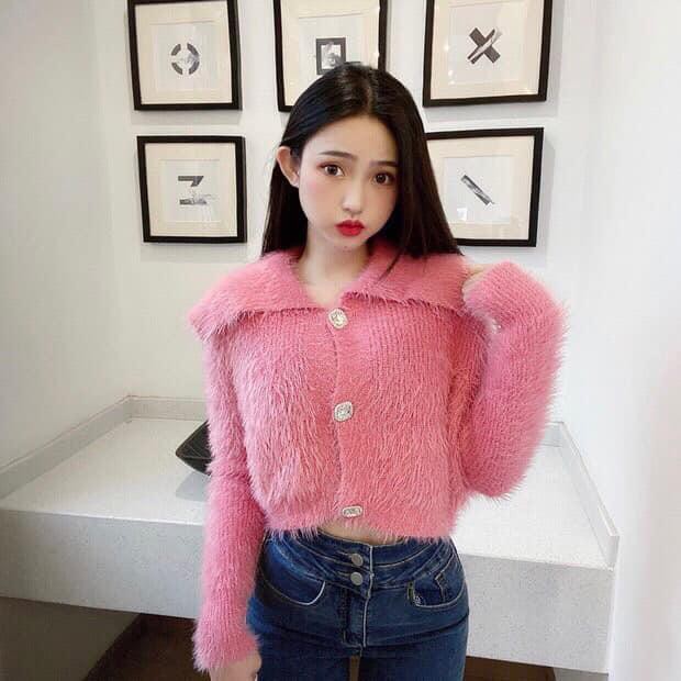 Áo Len Lông Cổ Bẻ