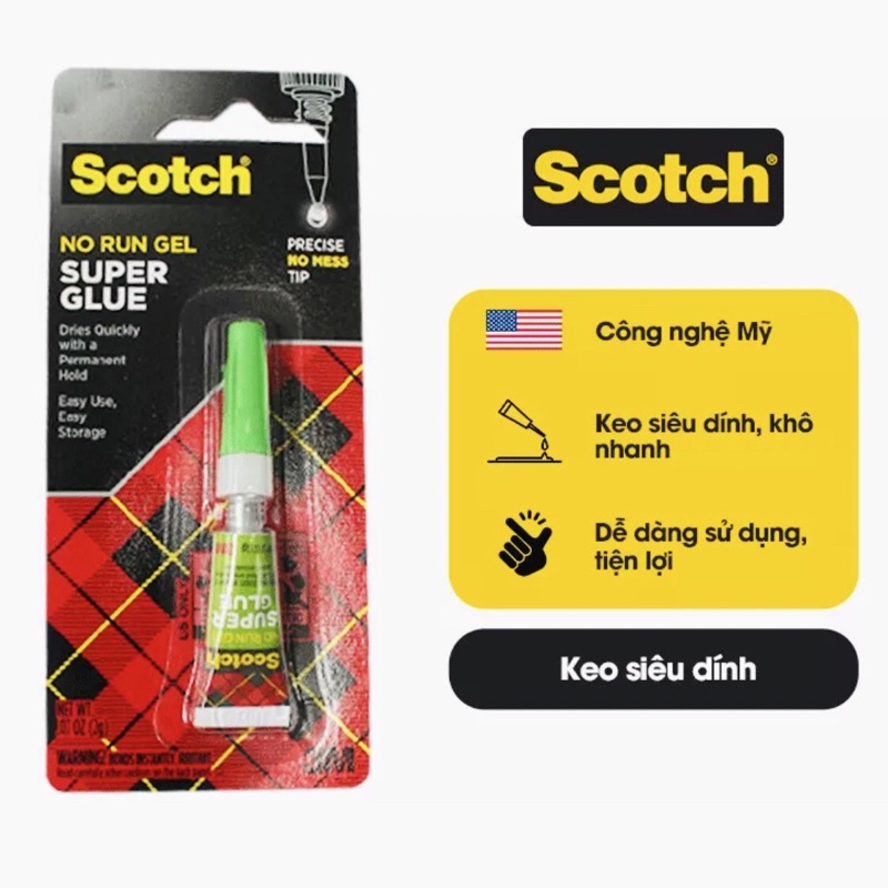 Keo dán dày 3M Scotch chuyên dán da, nhựa, gỗ, cao su