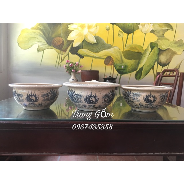 Bát hương men rạn dáng lựu size to fi22, fi25