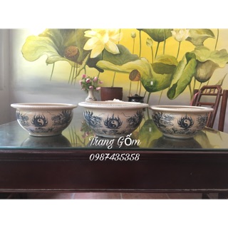 Bát hương men rạn dáng lựu size to fi22, fi25