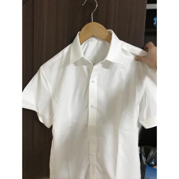 Sơ mi nam tay ngắn cao cấp vải lụa ôm dáng slimfit | BigBuy360 - bigbuy360.vn