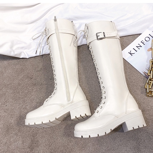 Order Boots đùi nâng 5cm siêu hot douyin phong cách Ulzzang mới nhất mùa thu 2022, sẵn be sz35