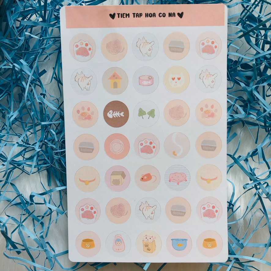 Sticker/decal dán About-Cat, chủ đề mèo/ trang trí sổ,bullet journal,craft book/dán thiệp -tiemtaphoacona