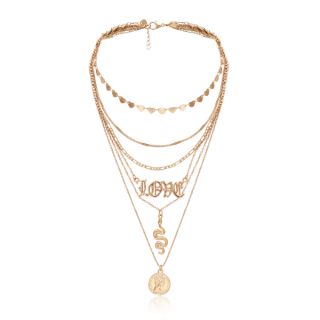 Set dây chuyền choker tim love