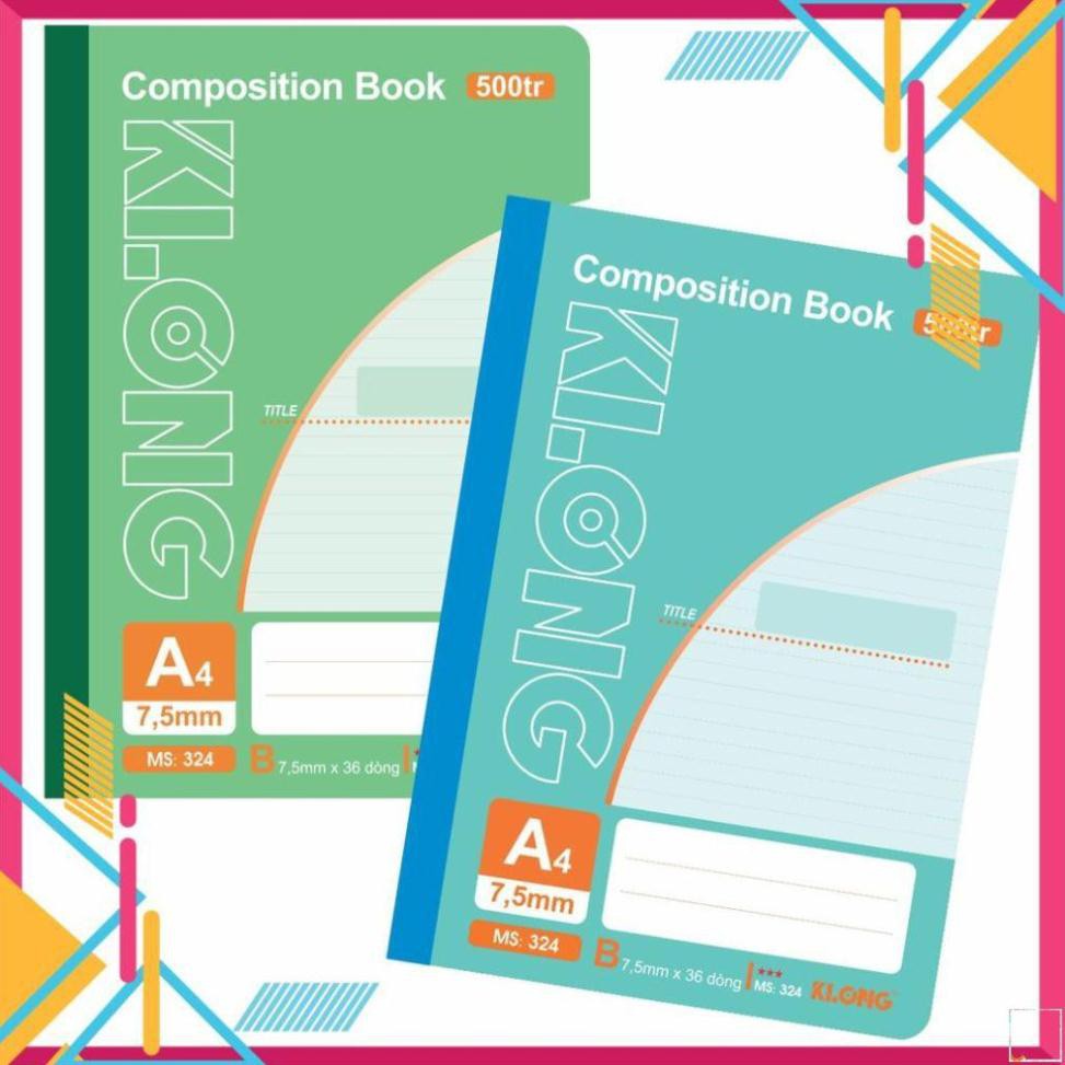 Sổ may dán gáy KLONG A4 500tr, MS: 324 []
