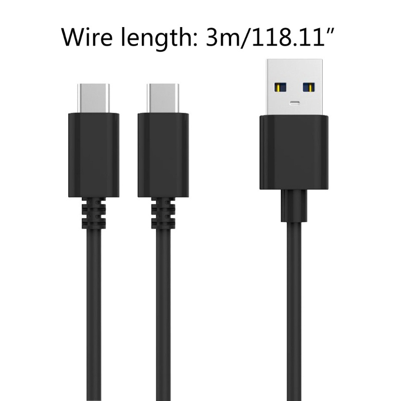 Dây Cáp Sạc Nhanh USB Loại C 2 Trong 1 Cho Tay Cầm Chơi Game Switch Điện Thoại