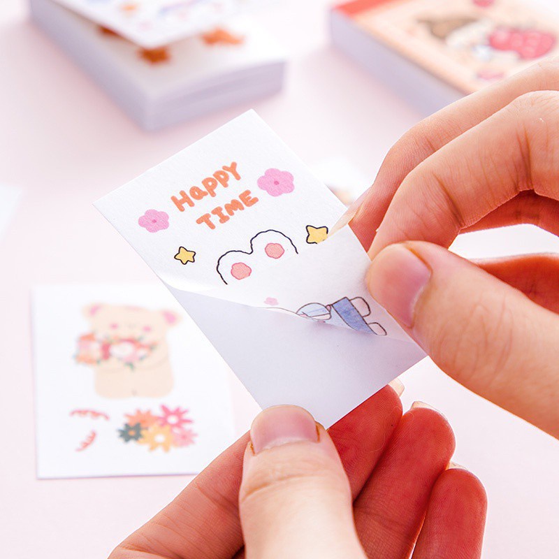 Bộ 50 sticker dán họa tiết hoạt hình đáng yêu đa năng